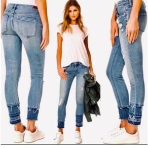 Blank NYC Crybaby Released Hem Distressed Ankle Jeans
